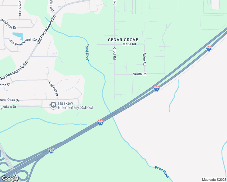 map of restaurants, bars, coffee shops, grocery stores, and more near 6800-6858 Creel Rd in Theodore