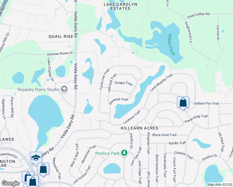 map of restaurants, bars, coffee shops, grocery stores, and more near 3120 Elwood Trail in Tallahassee
