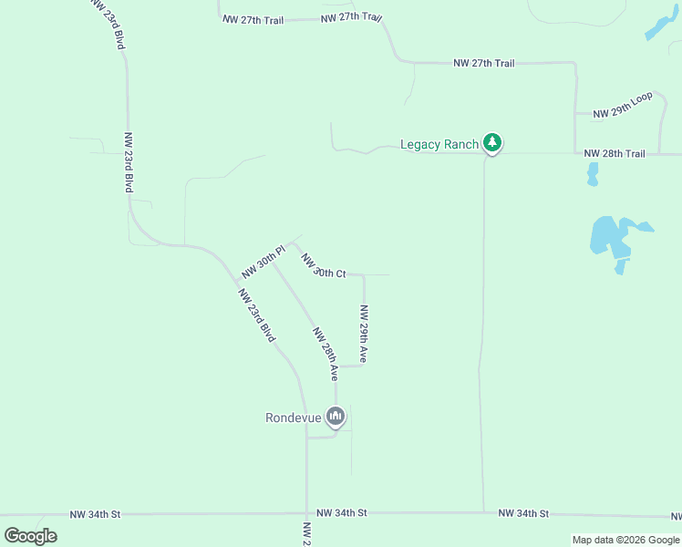 map of restaurants, bars, coffee shops, grocery stores, and more near Northwest 30th Court in Hamilton County