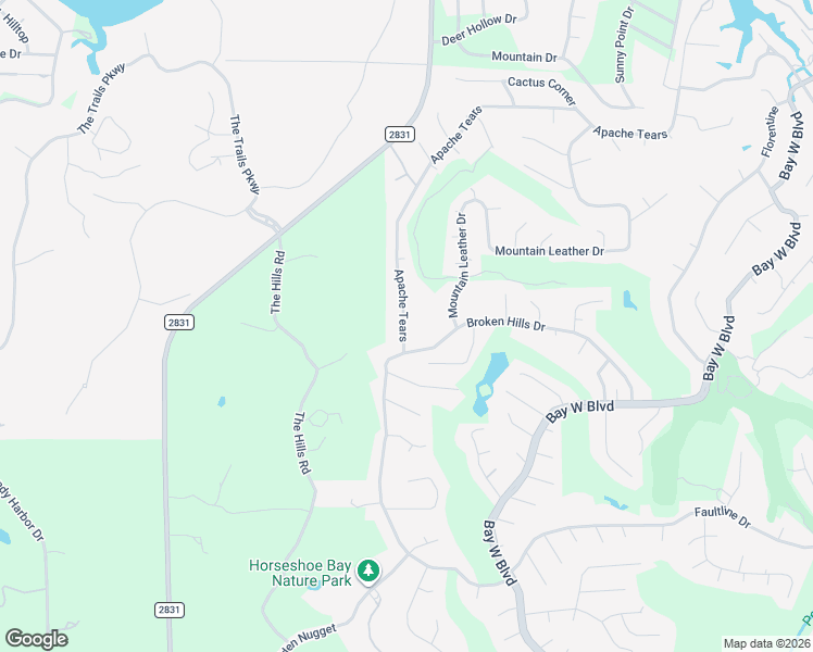 map of restaurants, bars, coffee shops, grocery stores, and more near 203 Apache Tears in Horseshoe Bay