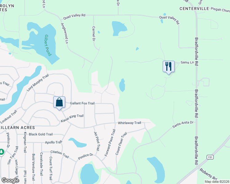 map of restaurants, bars, coffee shops, grocery stores, and more near 3256 Affirmed Court in Tallahassee