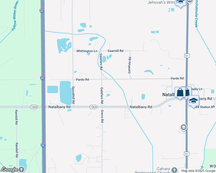 map of restaurants, bars, coffee shops, grocery stores, and more near 48104 Galafaro Road in Tickfaw