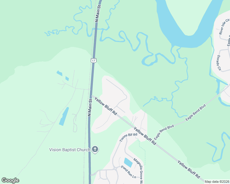 map of restaurants, bars, coffee shops, grocery stores, and more near 16760 Oak Preserve Drive in Jacksonville