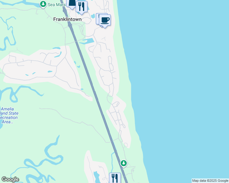 map of restaurants, bars, coffee shops, grocery stores, and more near 1312 Shipwatch Circle in Fernandina Beach