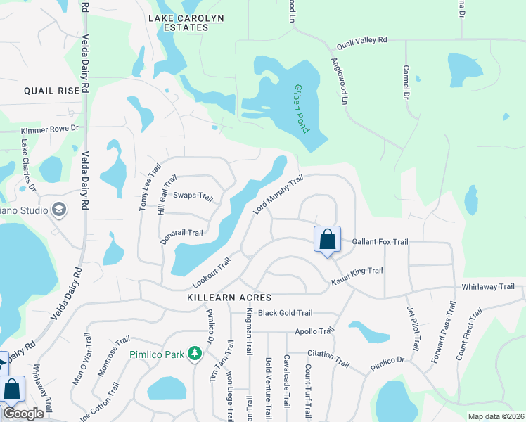 map of restaurants, bars, coffee shops, grocery stores, and more near 6716 Chant Trail in Tallahassee