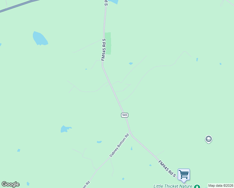 map of restaurants, bars, coffee shops, grocery stores, and more near 950 Farm to Market Road 945 in Coldspring