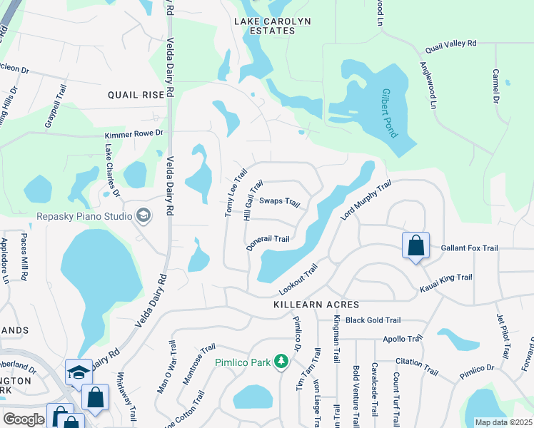 map of restaurants, bars, coffee shops, grocery stores, and more near 3112 Elwood Trail in Tallahassee
