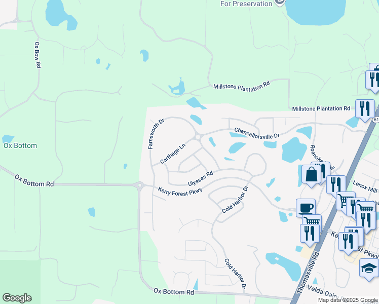 map of restaurants, bars, coffee shops, grocery stores, and more near 2538 Lagrange Trail in Tallahassee