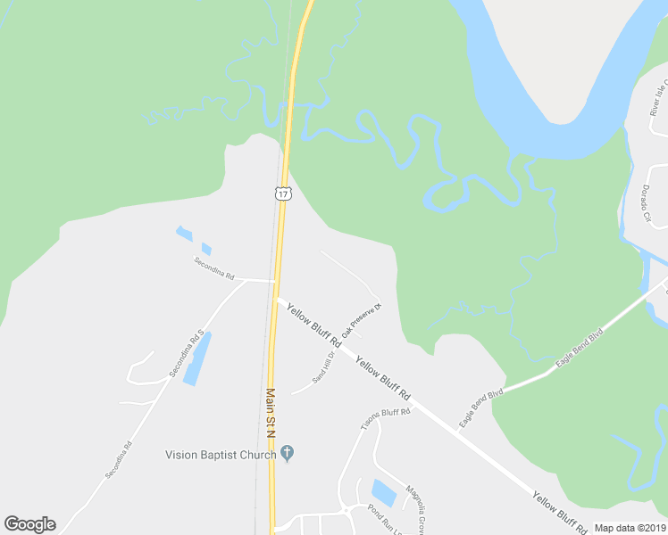 map of restaurants, bars, coffee shops, grocery stores, and more near 16784 Oak Preserve Drive in Jacksonville