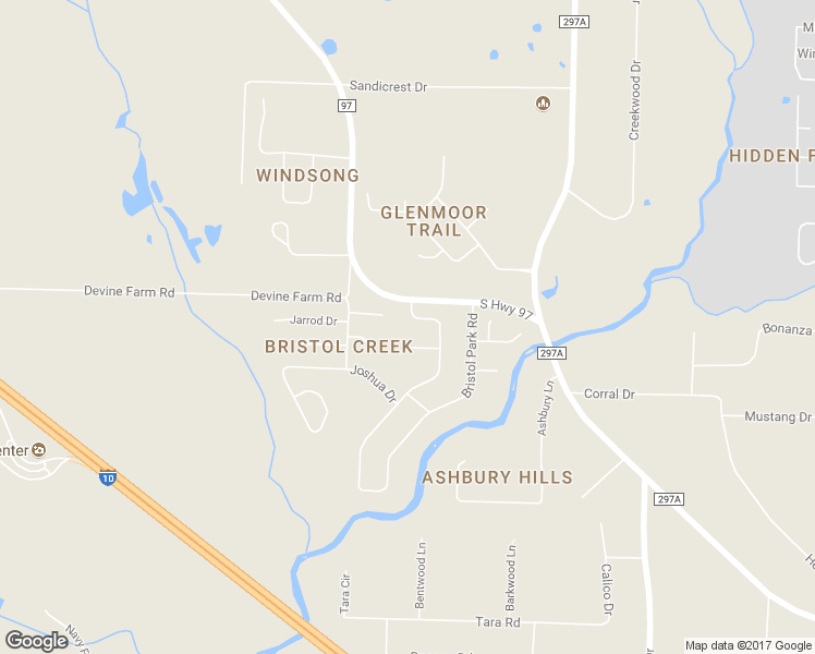 map of restaurants, bars, coffee shops, grocery stores, and more near 9925 Harlington Street in Escambia County