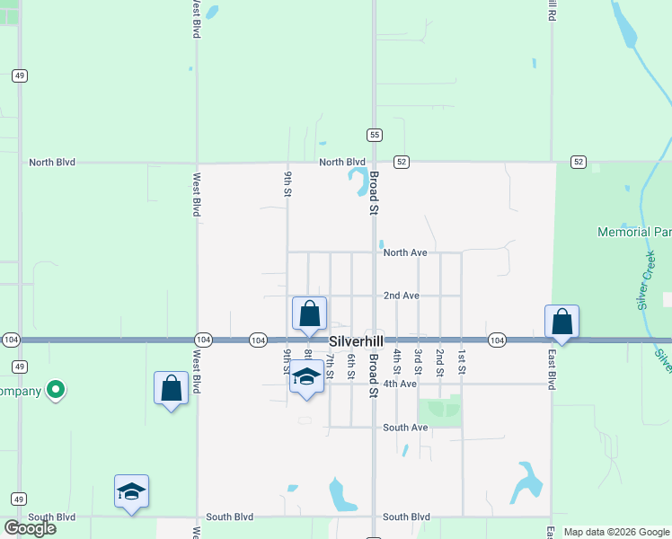 map of restaurants, bars, coffee shops, grocery stores, and more near 22229 7th Street in Silverhill