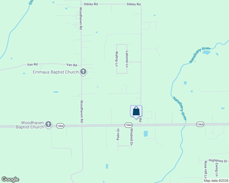 map of restaurants, bars, coffee shops, grocery stores, and more near 11163 Griffin Lane in Tickfaw