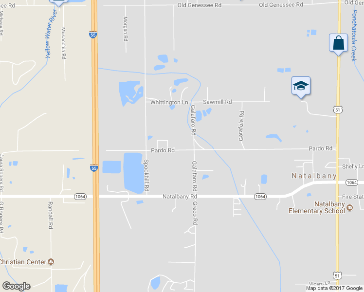 map of restaurants, bars, coffee shops, grocery stores, and more near 14097 Pardo Road in Tickfaw