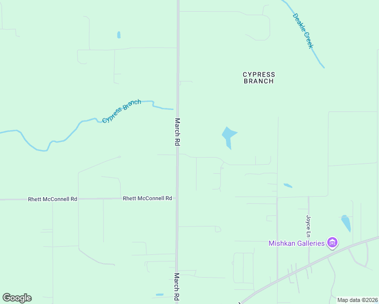 map of restaurants, bars, coffee shops, grocery stores, and more near 10210 March Drive North in Theodore