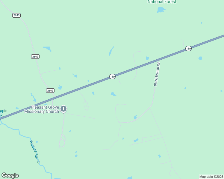 map of restaurants, bars, coffee shops, grocery stores, and more near 5400 Texas 150 in New Waverly