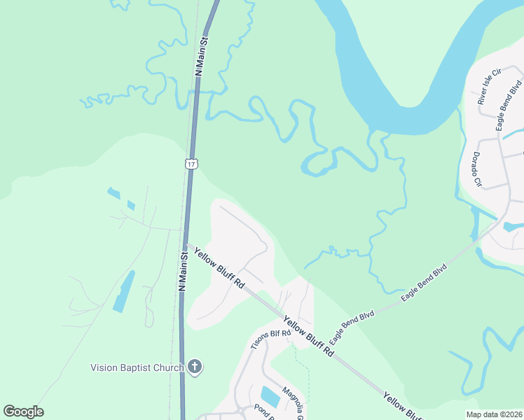 map of restaurants, bars, coffee shops, grocery stores, and more near 16761 Oak Preserve Drive in Jacksonville