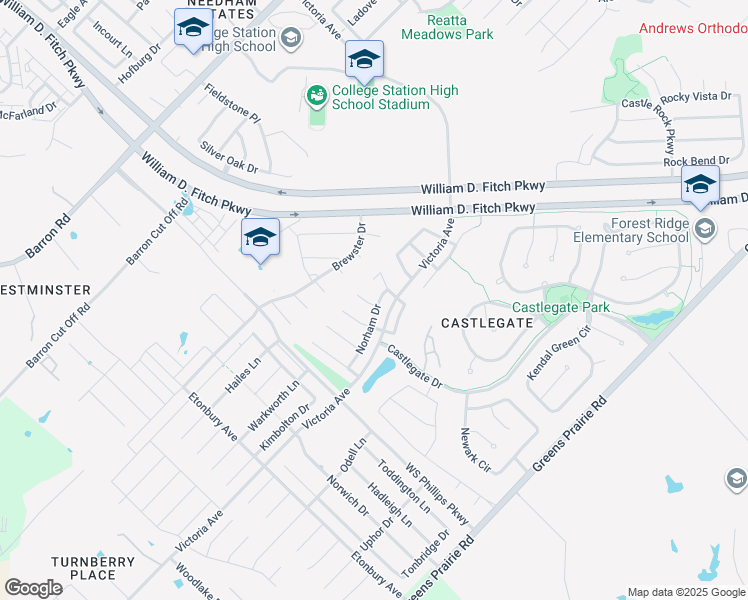 map of restaurants, bars, coffee shops, grocery stores, and more near 4211 Arundel Court in College Station