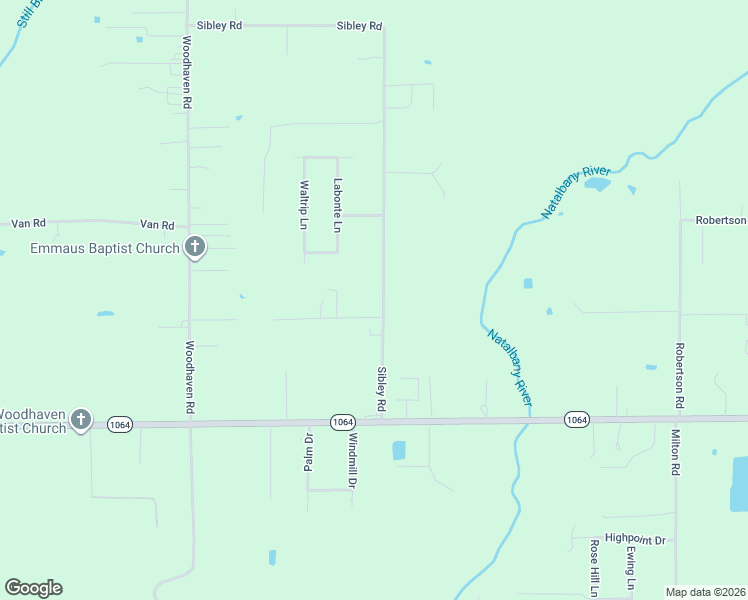 map of restaurants, bars, coffee shops, grocery stores, and more near 48179 Sibley Road in Tickfaw