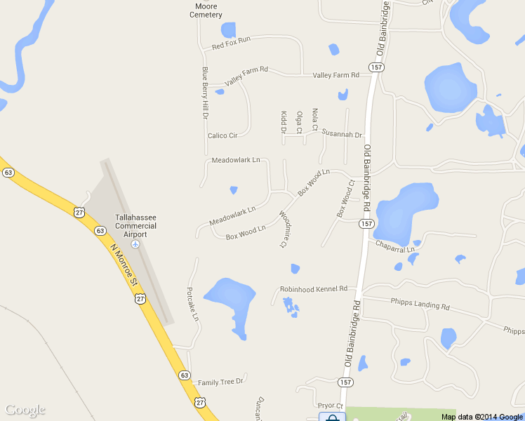 map of restaurants, bars, coffee shops, grocery stores, and more near 5071 Meadowlark Ln in Tallahassee