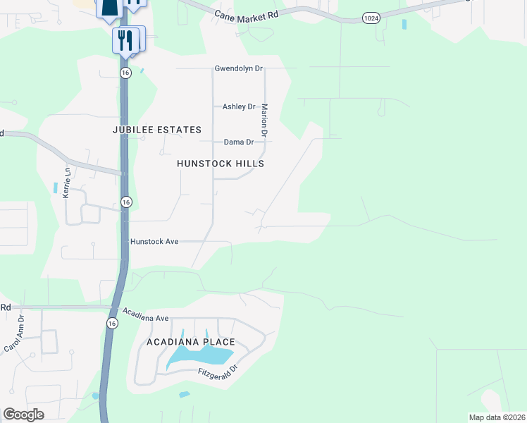 map of restaurants, bars, coffee shops, grocery stores, and more near 32815 Poplar Court in Denham Springs