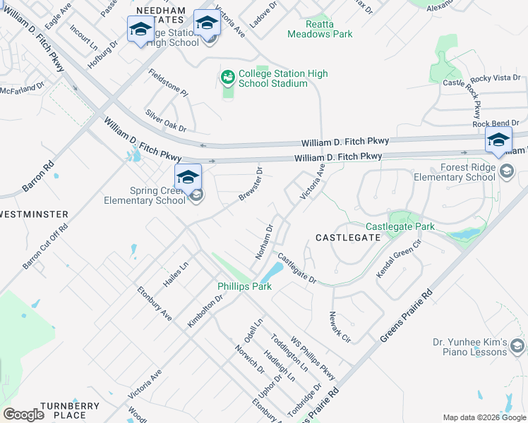 map of restaurants, bars, coffee shops, grocery stores, and more near 4211 Arundel Court in College Station