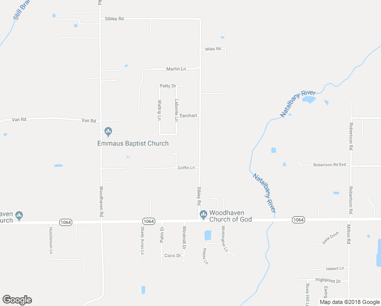 map of restaurants, bars, coffee shops, grocery stores, and more near 48179 Sibley Road in Tickfaw