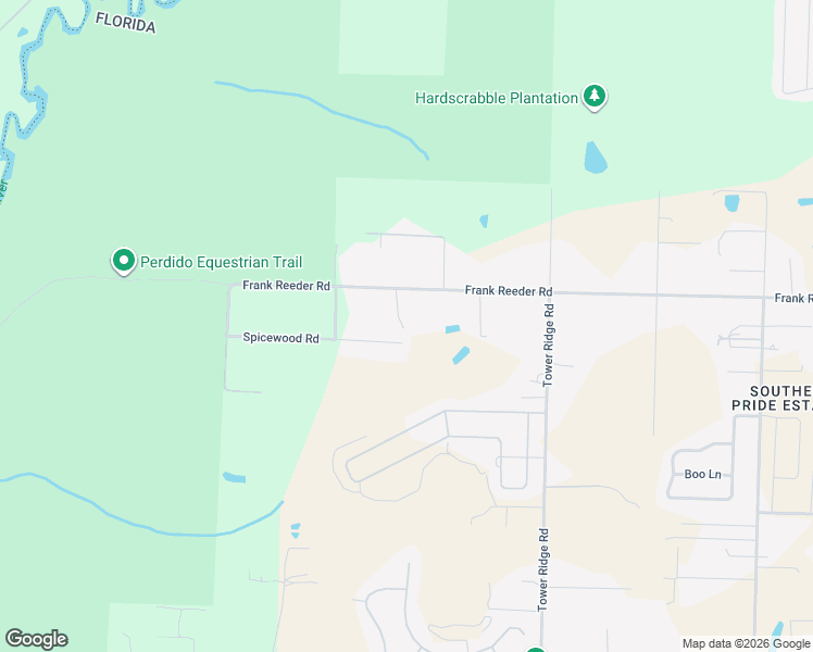 map of restaurants, bars, coffee shops, grocery stores, and more near 8140 Spicewood Road in Pensacola