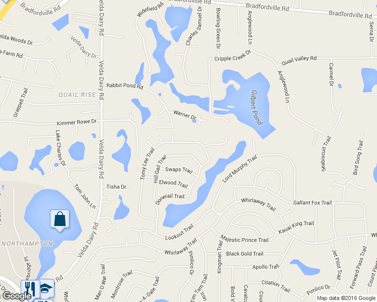 map of restaurants, bars, coffee shops, grocery stores, and more near 6842 Hill Gail Trail in Tallahassee