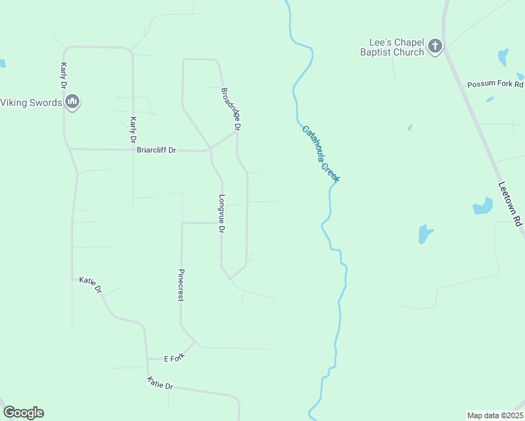 map of restaurants, bars, coffee shops, grocery stores, and more near 11060 Hunters Ridge in Picayune