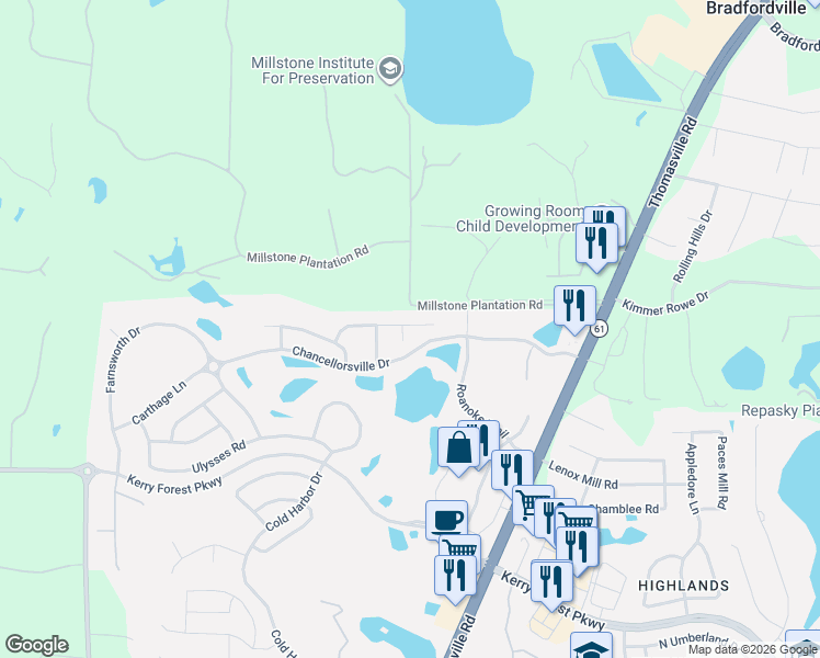 map of restaurants, bars, coffee shops, grocery stores, and more near 2708 Breton Ridge Drive in Tallahassee