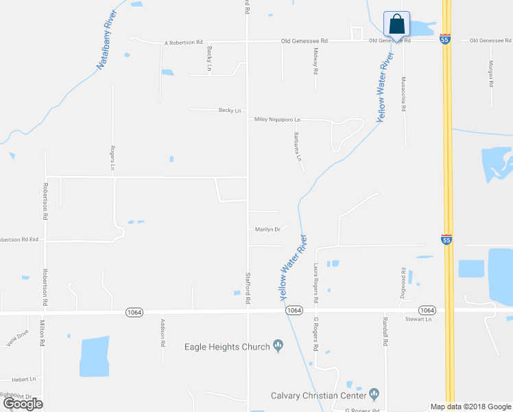 map of restaurants, bars, coffee shops, grocery stores, and more near 48198 Stafford Road in Tickfaw