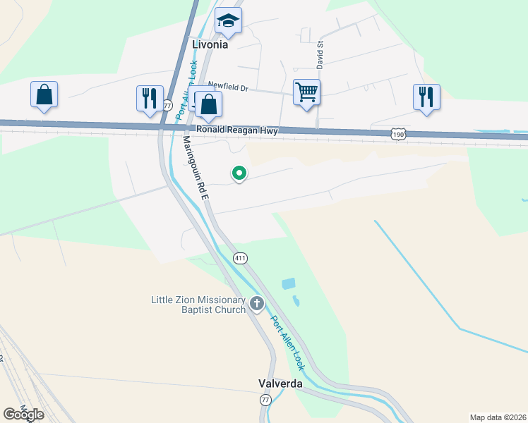 map of restaurants, bars, coffee shops, grocery stores, and more near 8378 Lebeau Street in Livonia