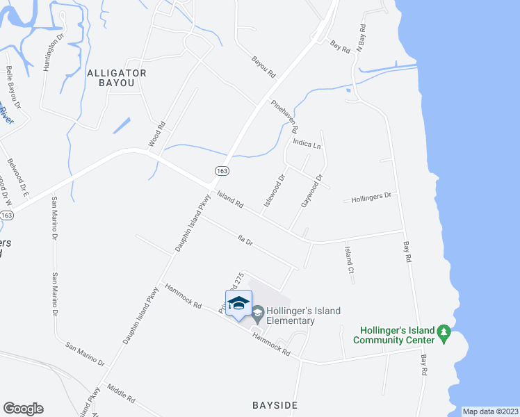 map of restaurants, bars, coffee shops, grocery stores, and more near 6786 Islewood Drive in Mobile