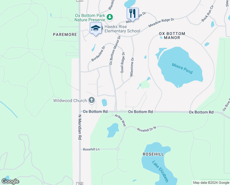 map of restaurants, bars, coffee shops, grocery stores, and more near 5968 Ox Bottom Manor Drive in Tallahassee