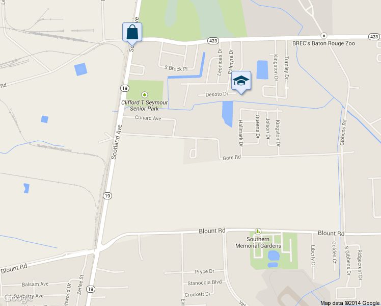 map of restaurants, bars, coffee shops, grocery stores, and more near 2342 Marci Ct in Baton Rouge