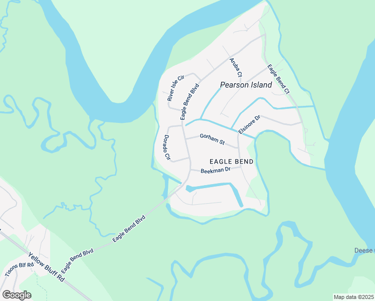 map of restaurants, bars, coffee shops, grocery stores, and more near 17068 Eagle Bend Boulevard in Jacksonville