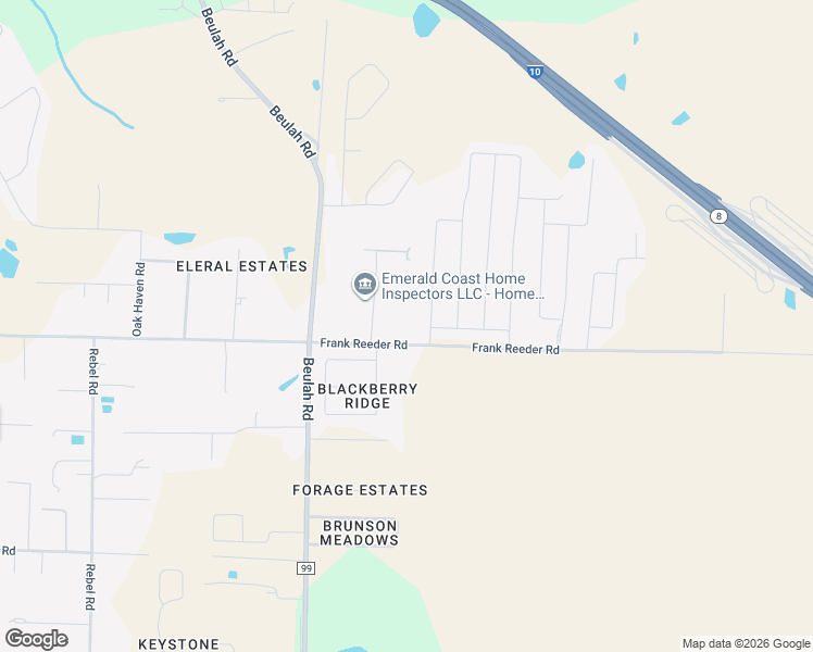 map of restaurants, bars, coffee shops, grocery stores, and more near 5960 Frank Reeder Rd in Pensacola