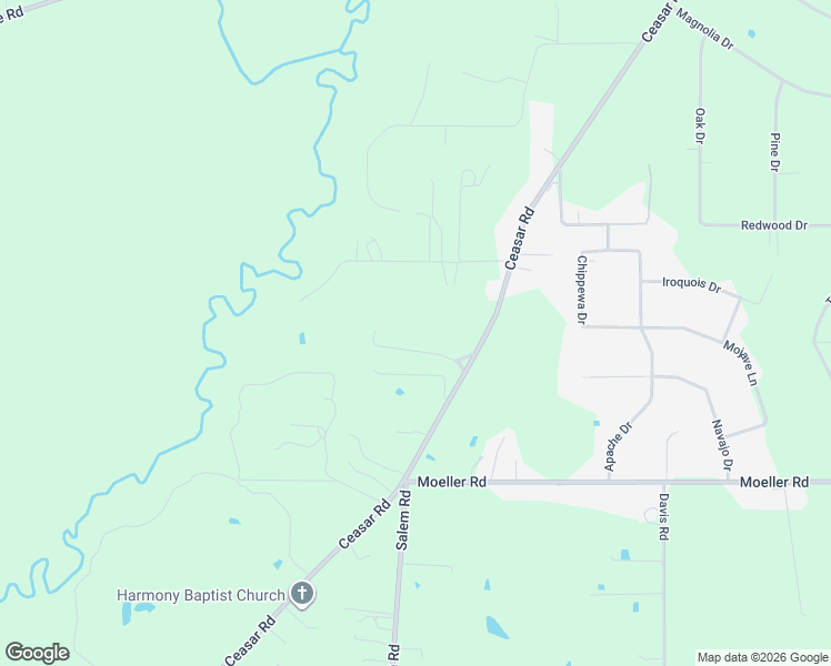 map of restaurants, bars, coffee shops, grocery stores, and more near 16-98 Leo Eaves Road in Picayune