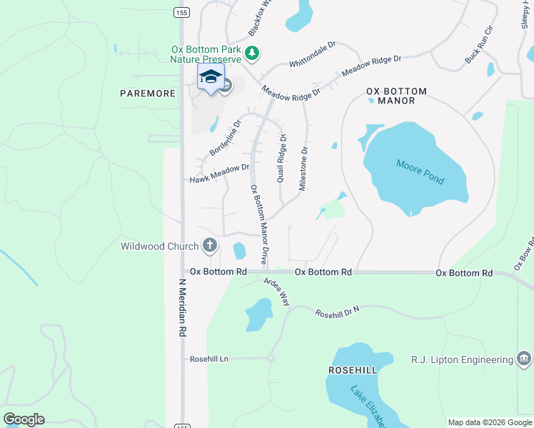 map of restaurants, bars, coffee shops, grocery stores, and more near 5968 Ox Bottom Manor Drive in Tallahassee