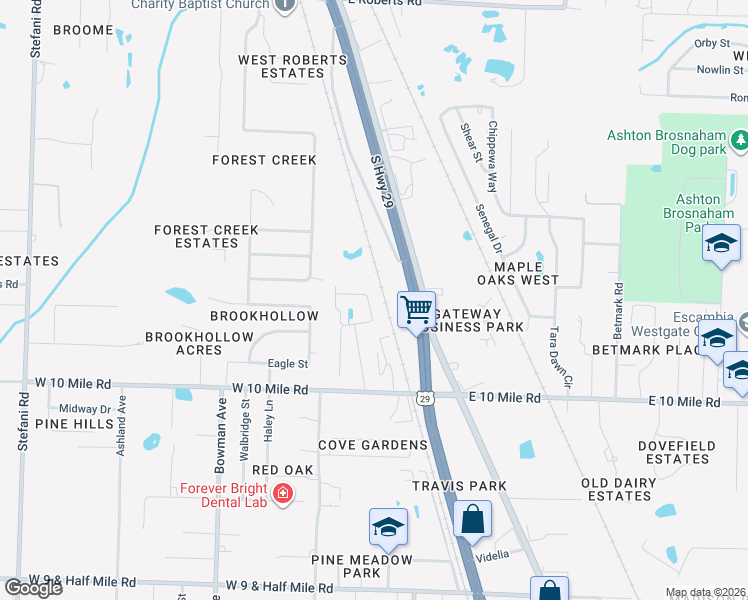 map of restaurants, bars, coffee shops, grocery stores, and more near 3149 South Highway 29 in Gonzalez