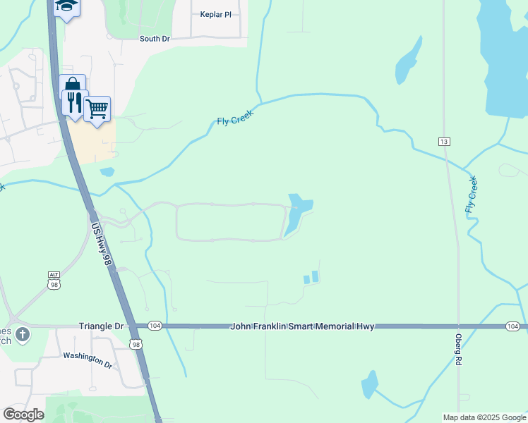 map of restaurants, bars, coffee shops, grocery stores, and more near 122 Willow Lake Drive in Fairhope