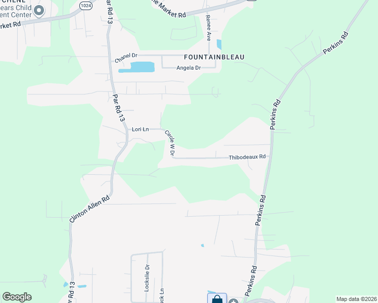 map of restaurants, bars, coffee shops, grocery stores, and more near 10281 Thibodeaux Road in Denham Springs