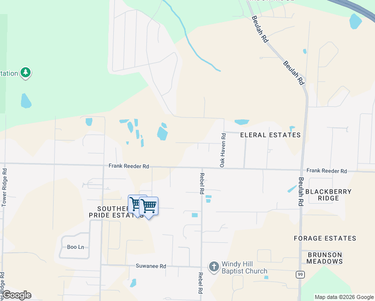 map of restaurants, bars, coffee shops, grocery stores, and more near 6691 Wonderlake Road in Pensacola