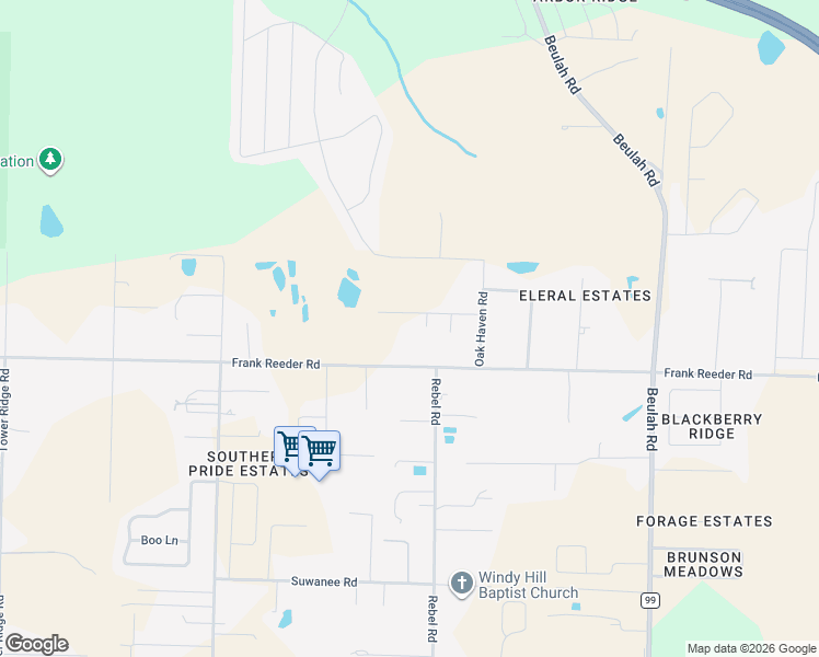 map of restaurants, bars, coffee shops, grocery stores, and more near 6691 Wonderlake Road in Pensacola