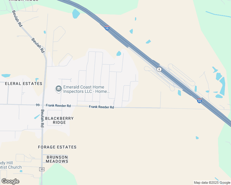 map of restaurants, bars, coffee shops, grocery stores, and more near Boxelder Boulevard in Pensacola