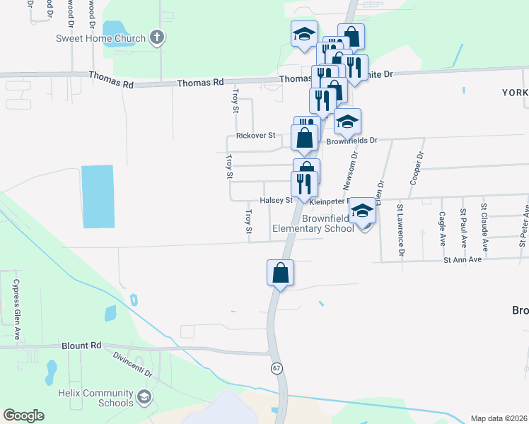 map of restaurants, bars, coffee shops, grocery stores, and more near 11675 Nimitz Street in Baton Rouge