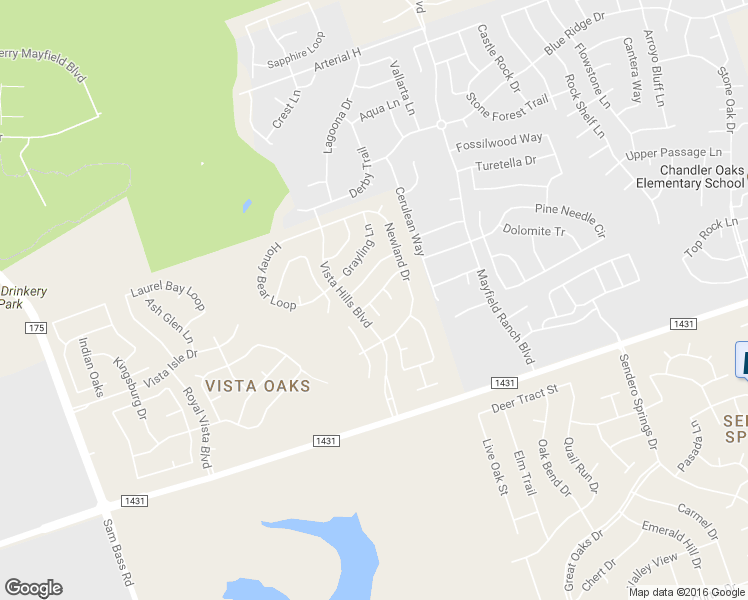 map of restaurants, bars, coffee shops, grocery stores, and more near 3936 Artesia Bend in Round Rock