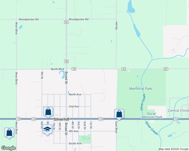 map of restaurants, bars, coffee shops, grocery stores, and more near 16292 County Road 52 in Silverhill