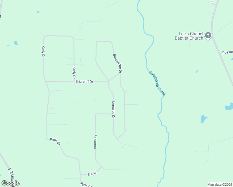 map of restaurants, bars, coffee shops, grocery stores, and more near 26457 Longvue Drive in Carriere