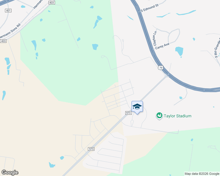 map of restaurants, bars, coffee shops, grocery stores, and more near Unnamed Road in Taylor